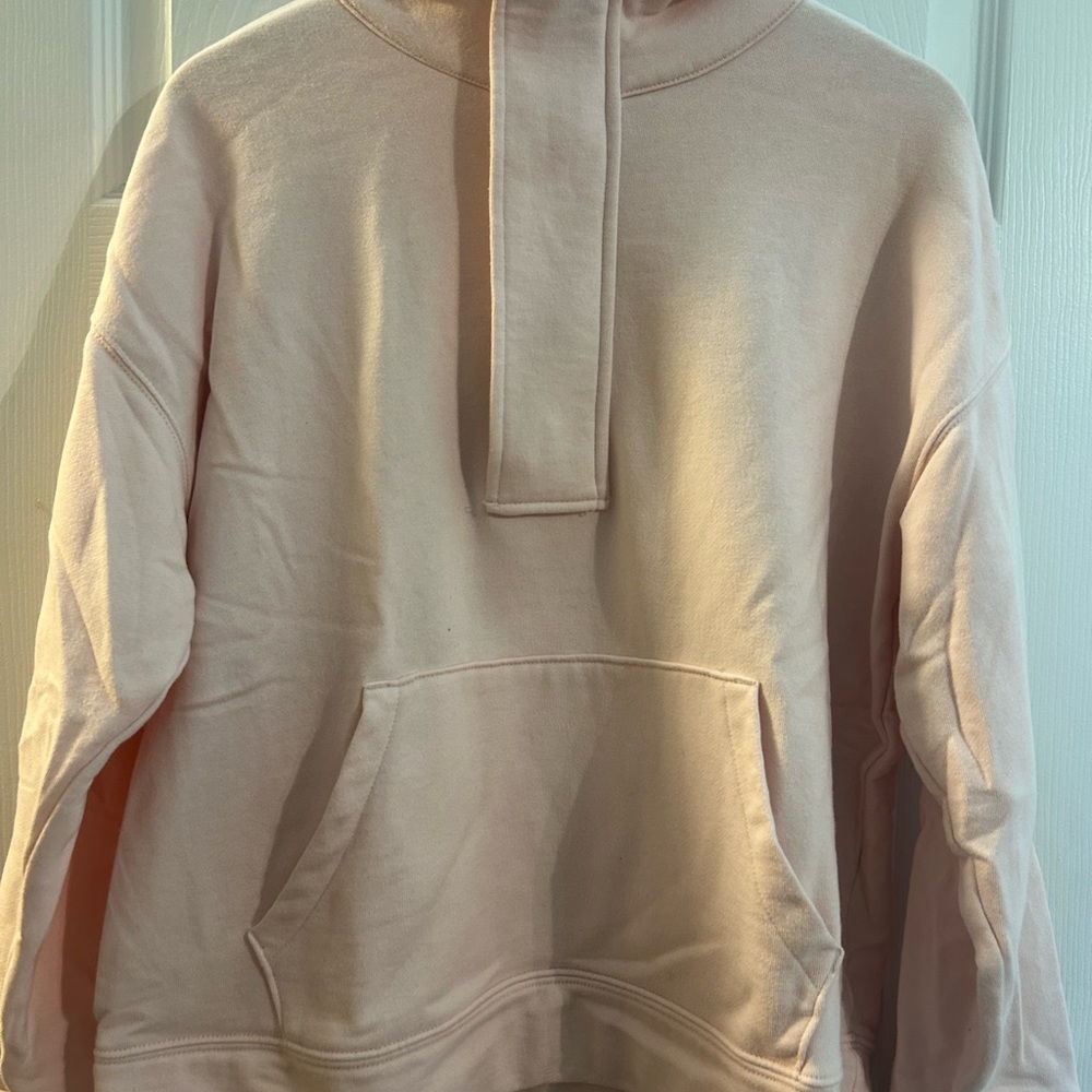Cozy Pink Half-Zip Hoodie